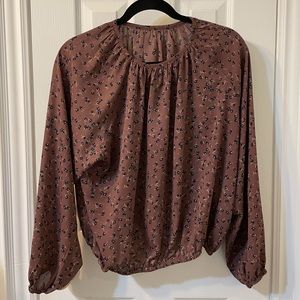 Oak + Fort Pink Floral Blouse